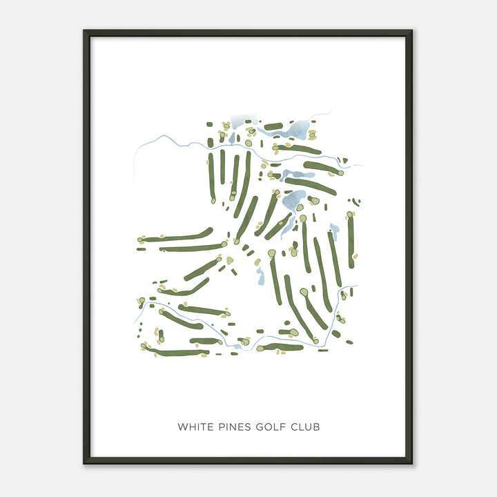 Print of White Pines Golf Club Modern Map