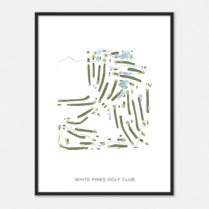 Print of White Pines Golf Club Modern Map