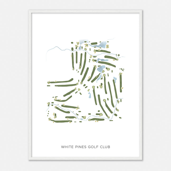 Print of White Pines Golf Club Modern Map