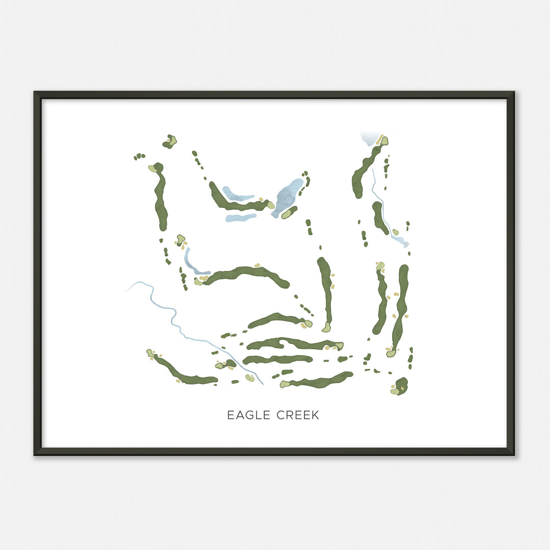 Print of Eagle Creek Modern Map
