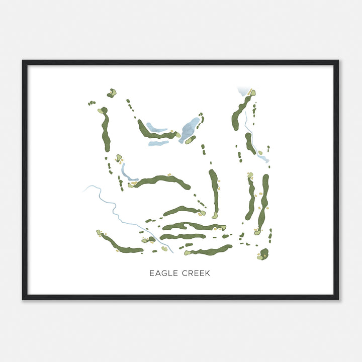 Print of Eagle Creek Modern Map