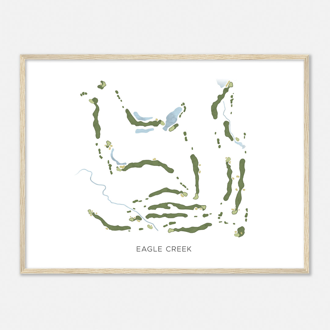 Print of Eagle Creek Modern Map