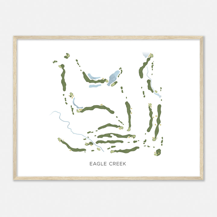 Print of Eagle Creek Modern Map