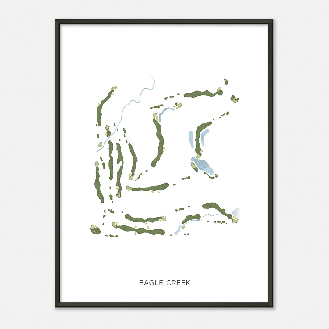 Print of Eagle Creek Modern Map