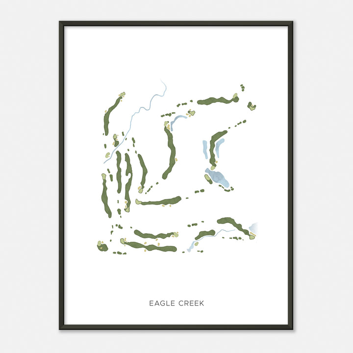Print of Eagle Creek Modern Map