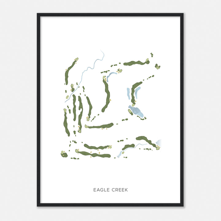 Print of Eagle Creek Modern Map