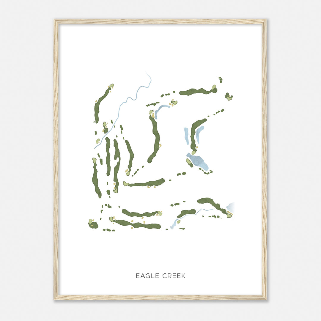 Print of Eagle Creek Modern Map