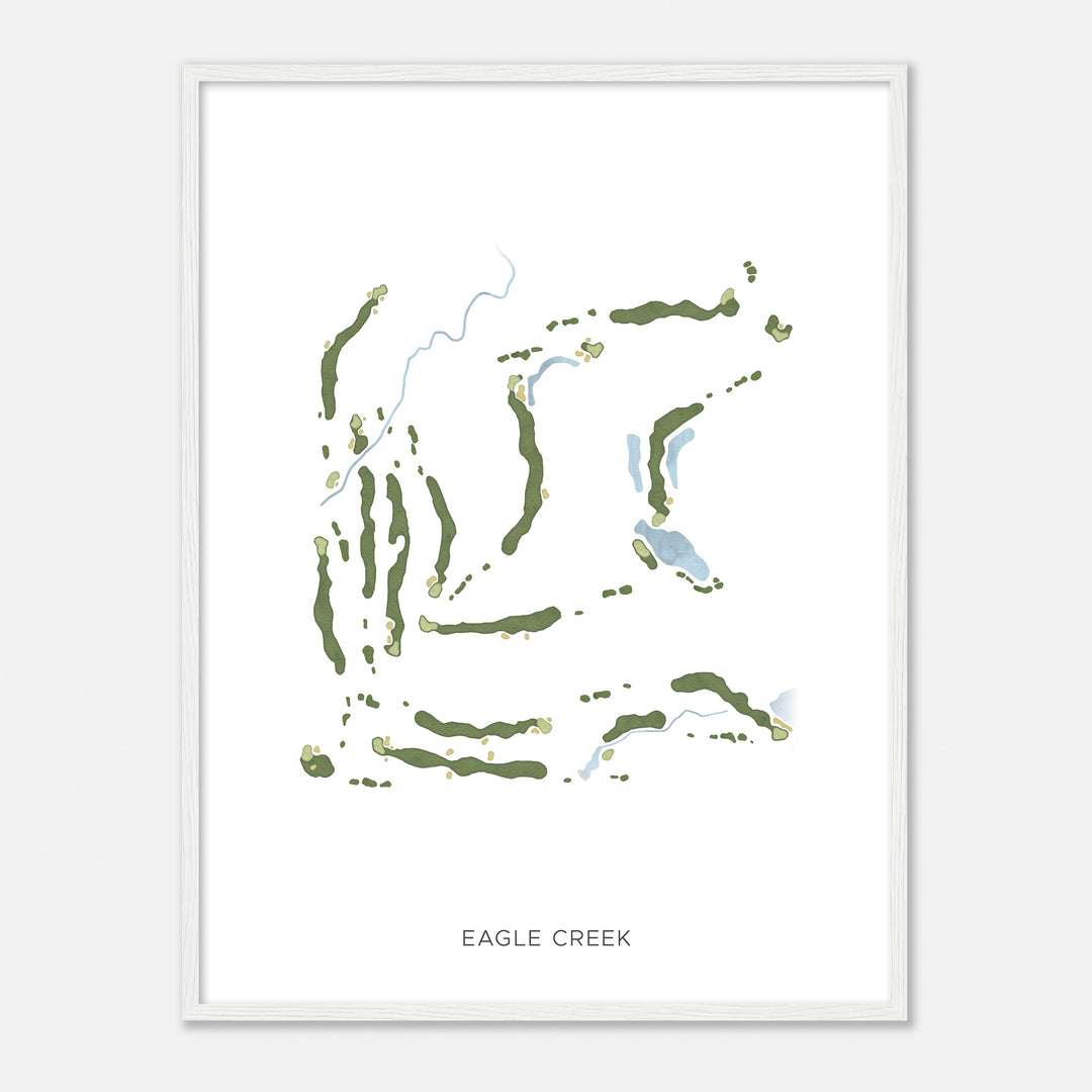 Print of Eagle Creek Modern Map