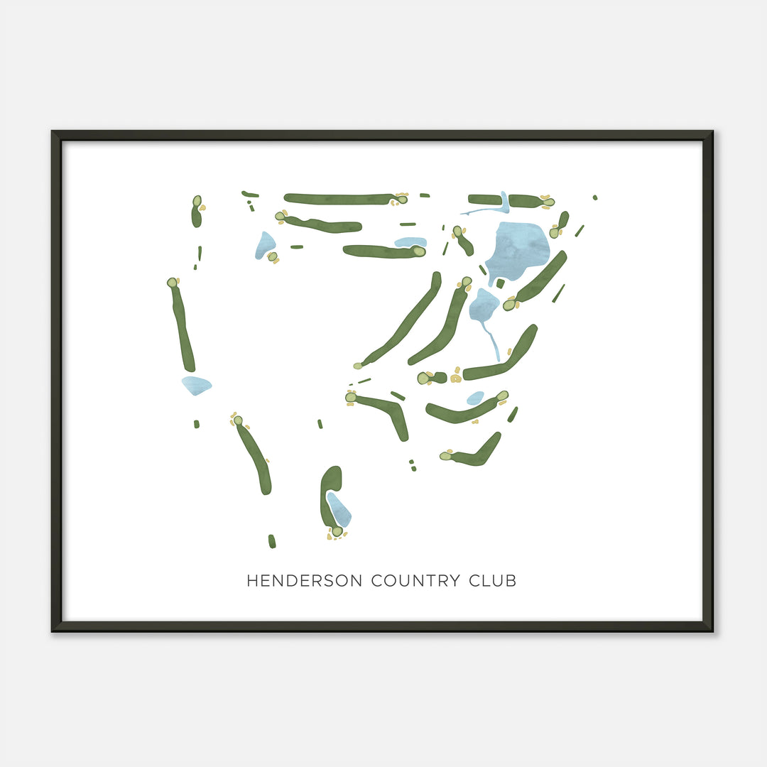 Print of Henderson Country Club Modern Map