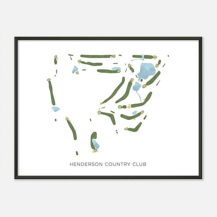 Print of Henderson Country Club Modern Map