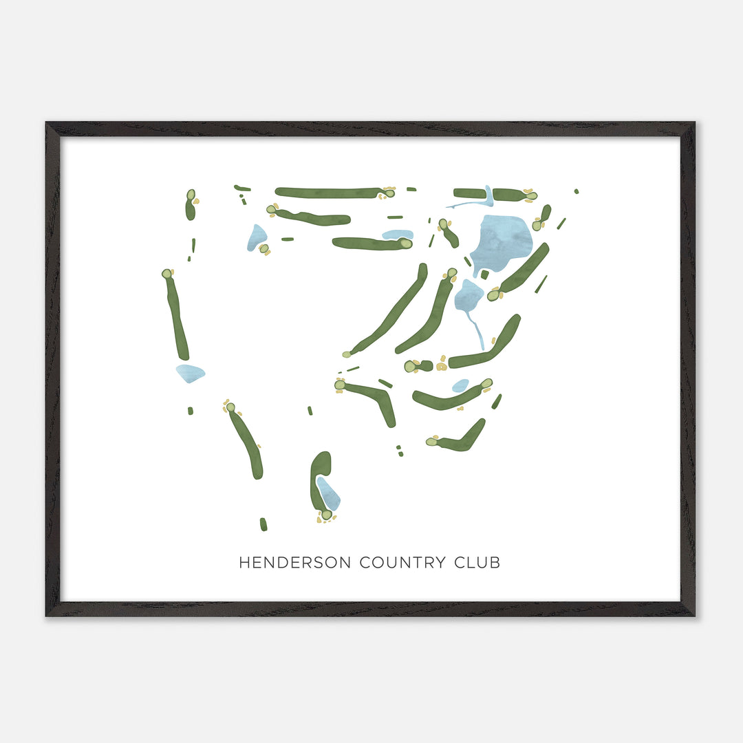 Print of Henderson Country Club Modern Map