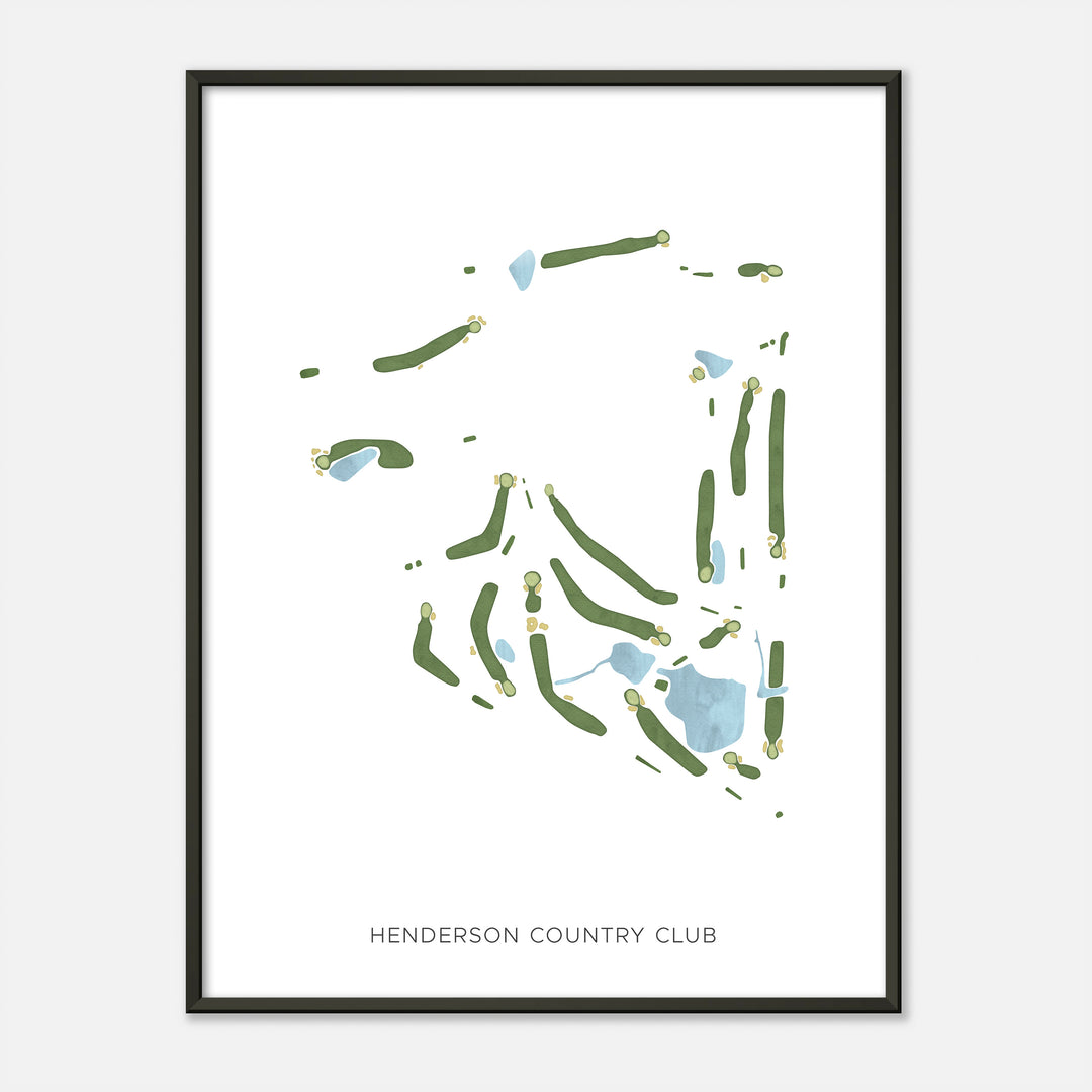 Print of Henderson Country Club Modern Map