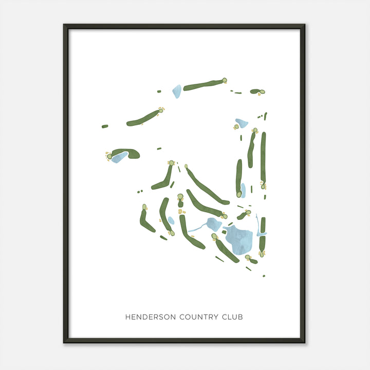 Print of Henderson Country Club Modern Map