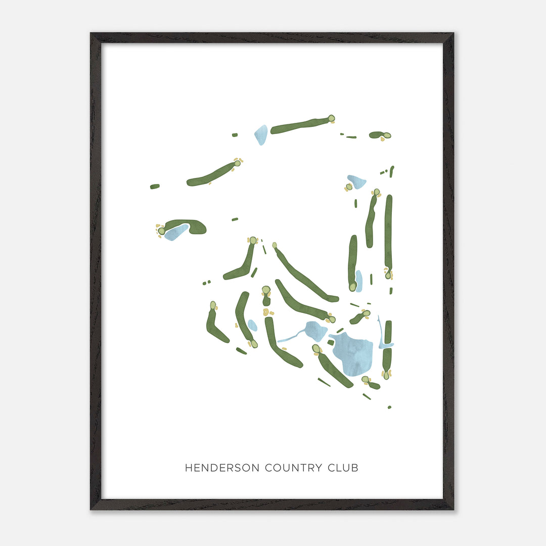 Print of Henderson Country Club Modern Map