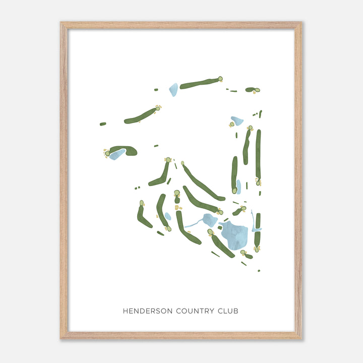 Print of Henderson Country Club Modern Map