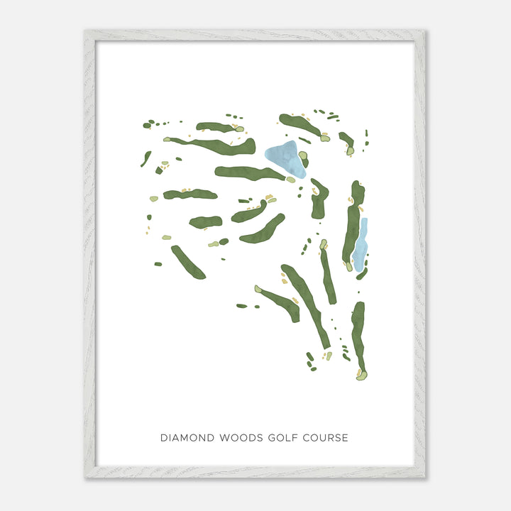 Print of Diamond Woods Golf Course Modern Map