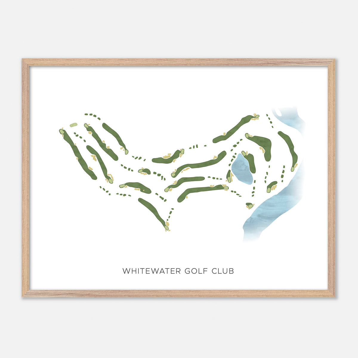 Print of Whitewater Golf Club Modern Map