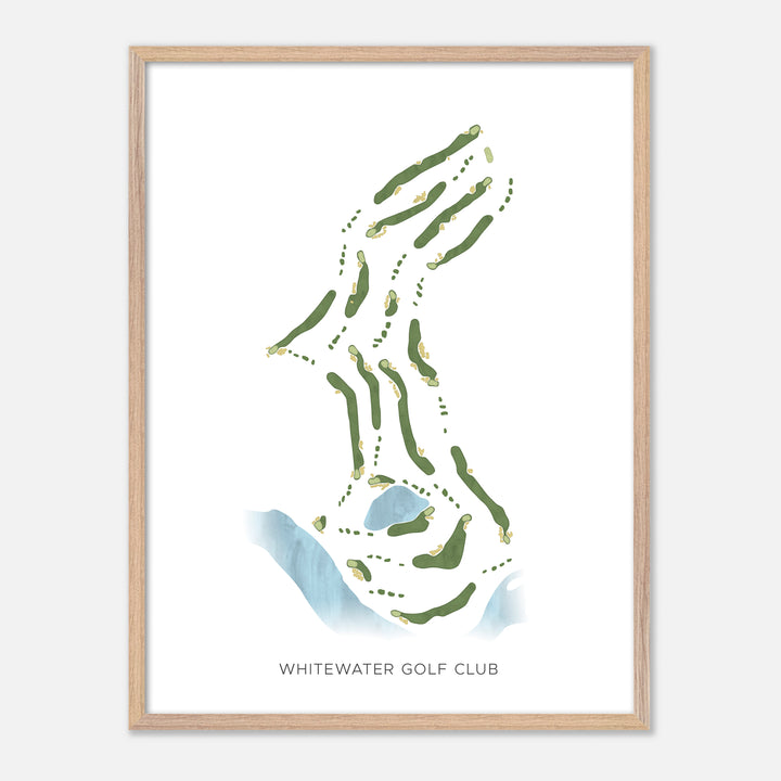 Print of Whitewater Golf Club Modern Map