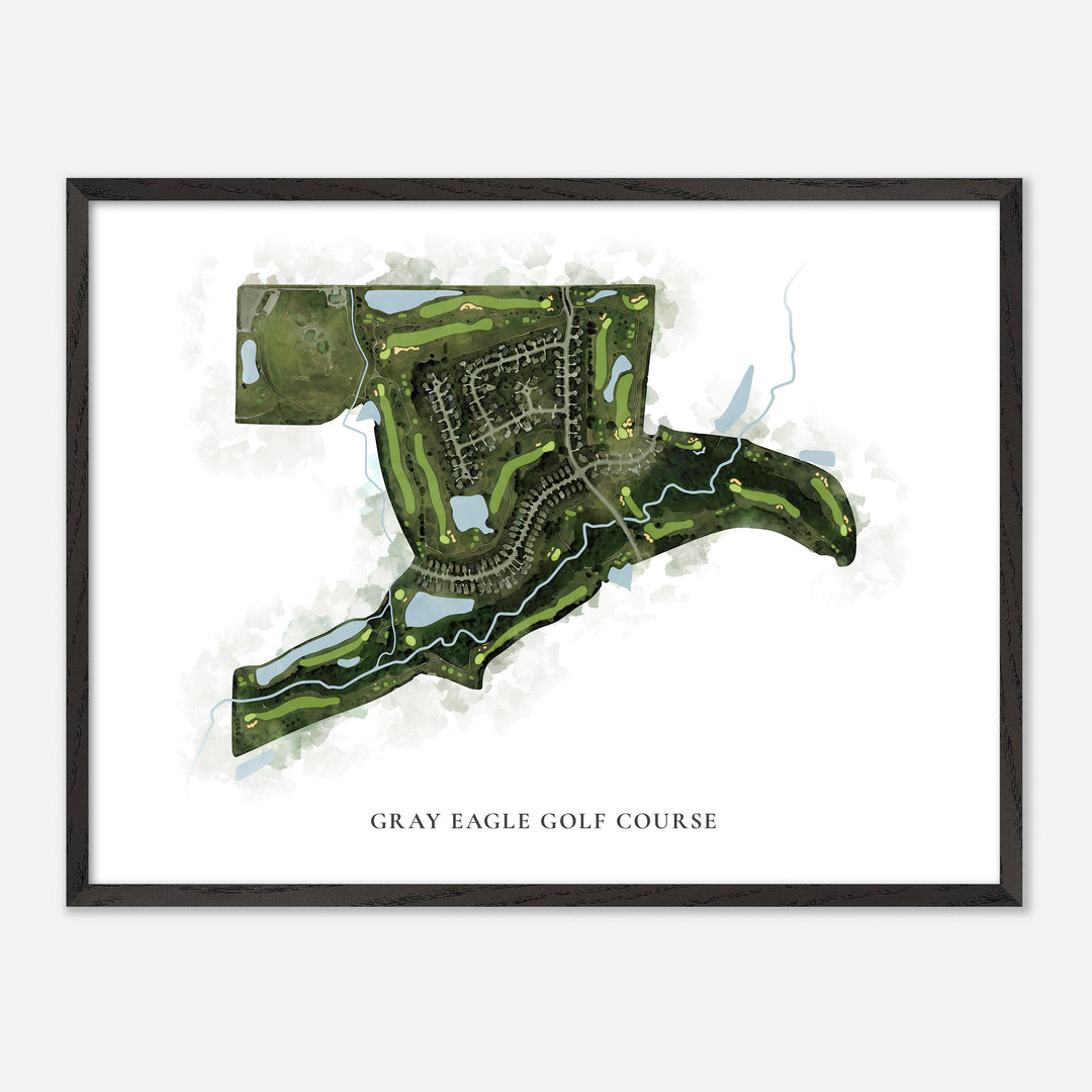 Print of Gray Eagle Golf Course Classic Map