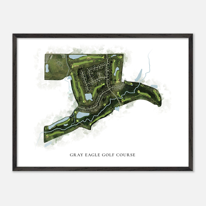 Print of Gray Eagle Golf Course Classic Map
