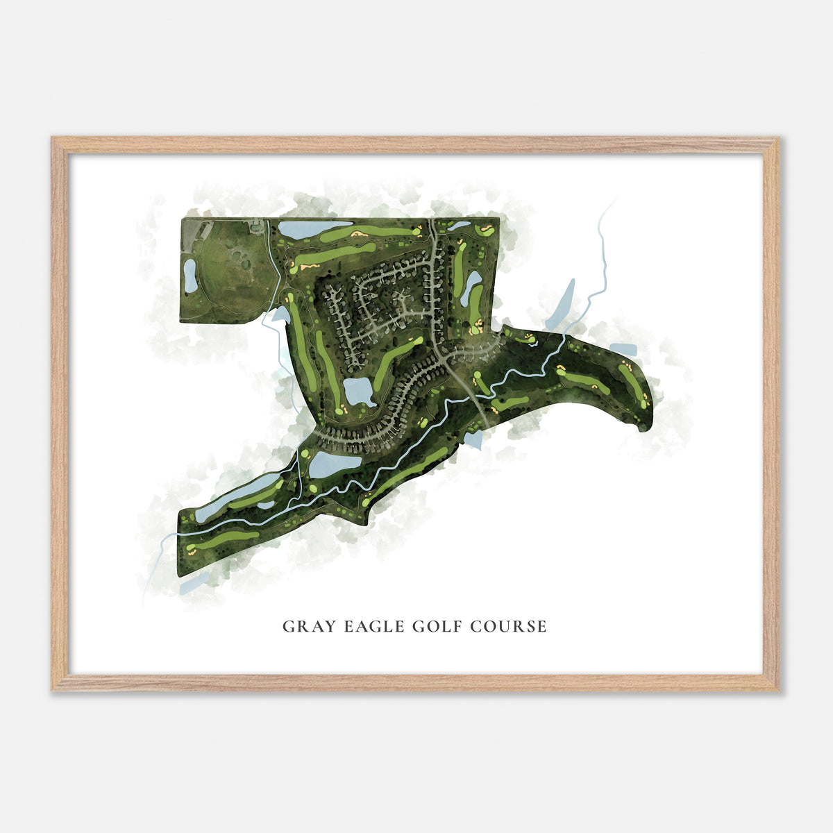 Print of Gray Eagle Golf Course Classic Map