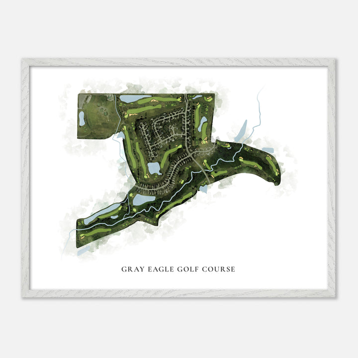 Print of Gray Eagle Golf Course Classic Map