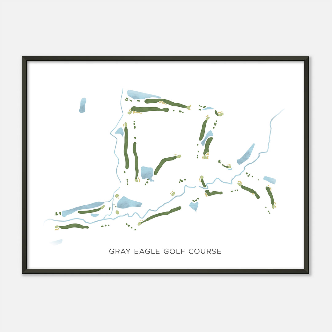 Print of Gray Eagle Golf Course Modern Map