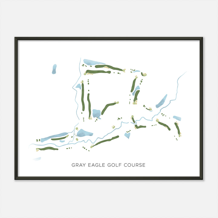 Print of Gray Eagle Golf Course Modern Map