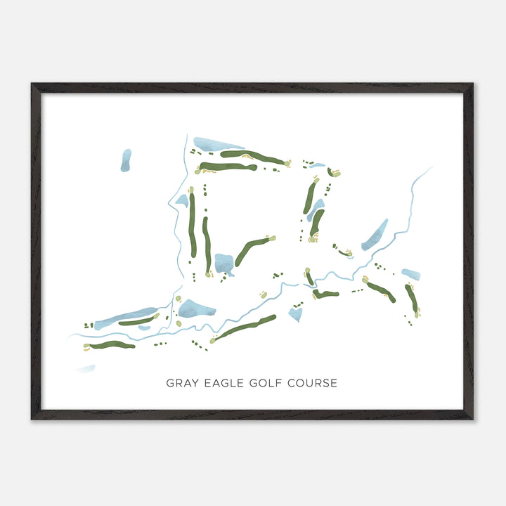 Print of Gray Eagle Golf Course Modern Map