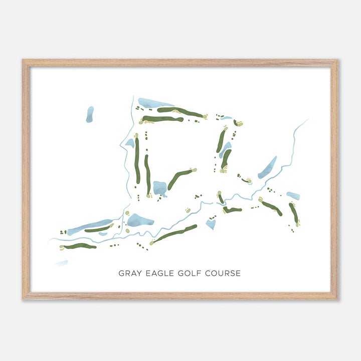Print of Gray Eagle Golf Course Modern Map