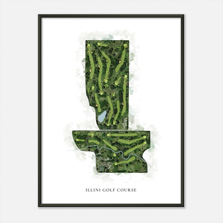 Print of Illini Golf Course Classic Map