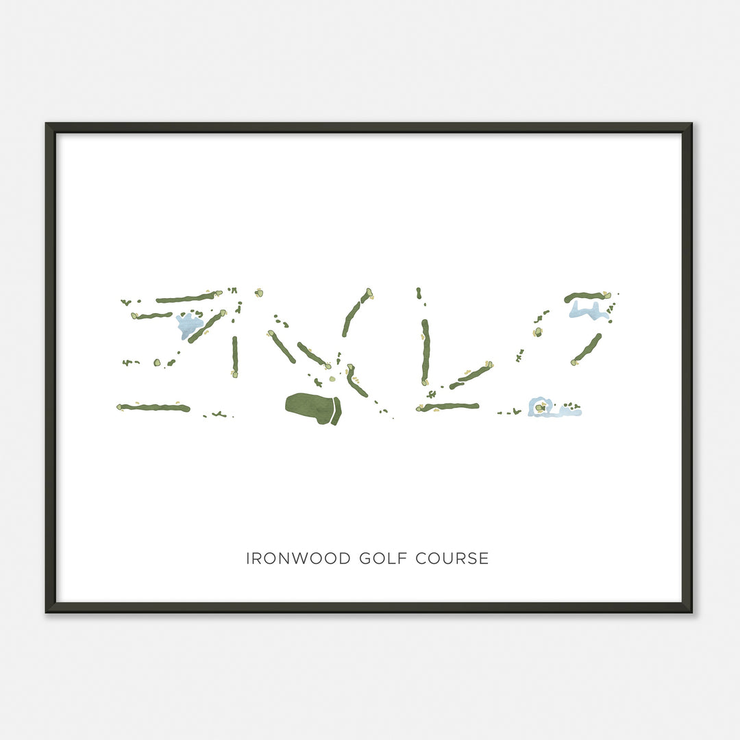 Print of Ironwood Golf Course Modern Map