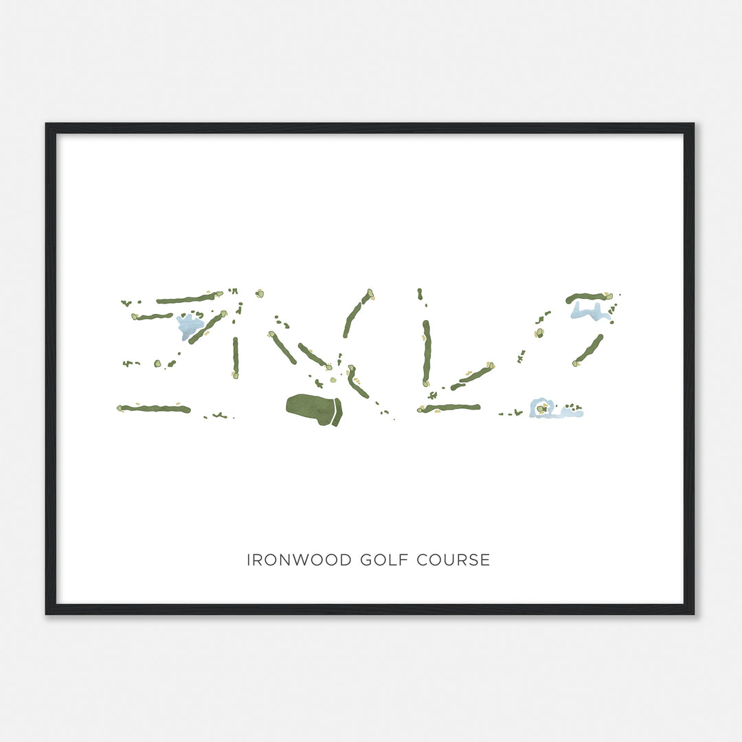 Print of Ironwood Golf Course Modern Map