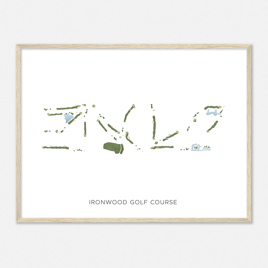 Print of Ironwood Golf Course Modern Map