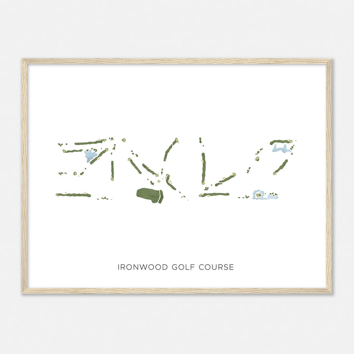 Print of Ironwood Golf Course Modern Map