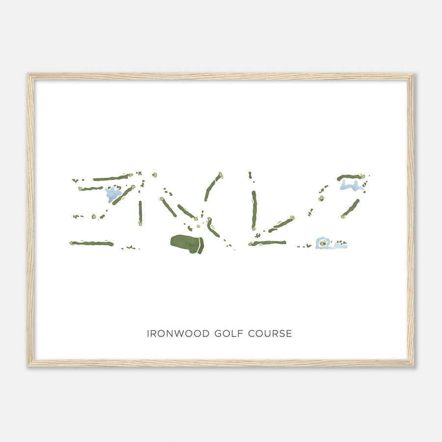 Print of Ironwood Golf Course Modern Map