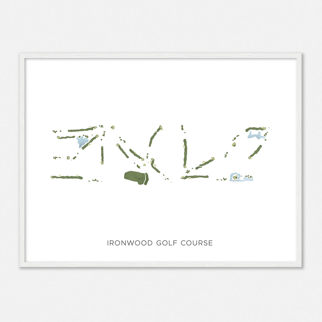 Print of Ironwood Golf Course Modern Map