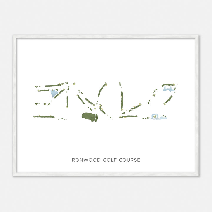 Print of Ironwood Golf Course Modern Map