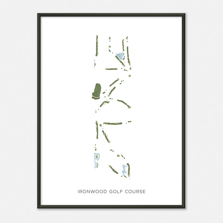 Print of Ironwood Golf Course Modern Map
