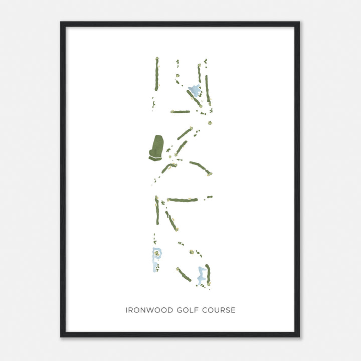 Print of Ironwood Golf Course Modern Map