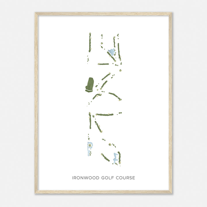 Print of Ironwood Golf Course Modern Map