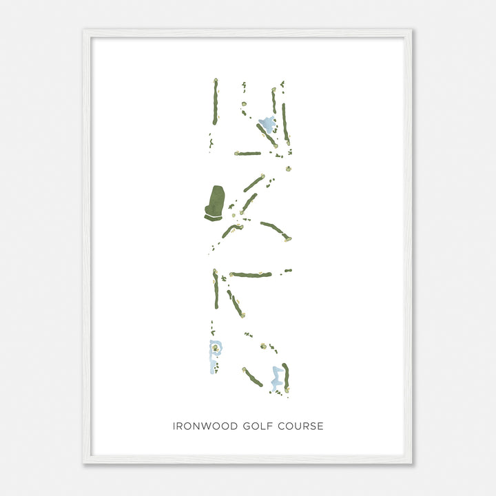 Print of Ironwood Golf Course Modern Map