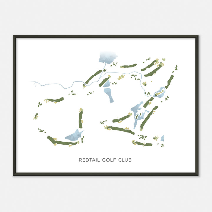 Print of Redtail Golf Club Modern Map