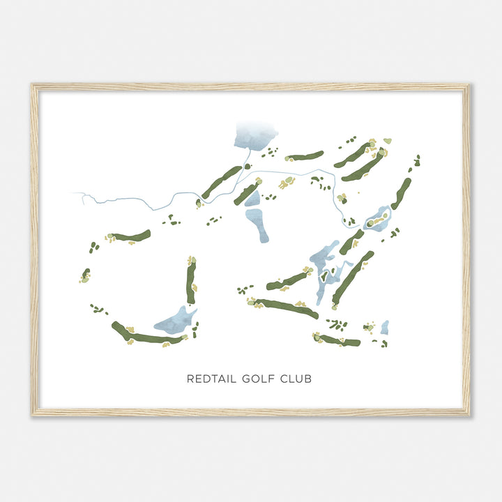 Print of Redtail Golf Club Modern Map