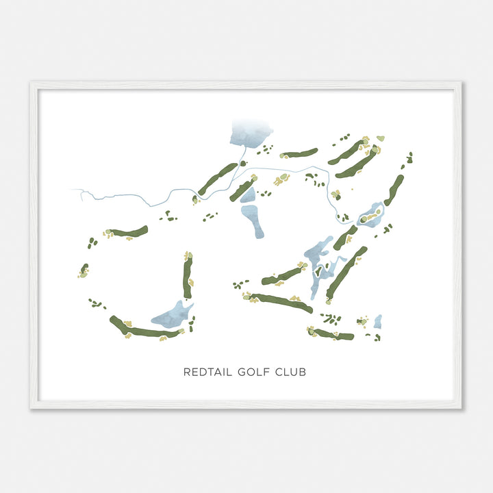 Print of Redtail Golf Club Modern Map