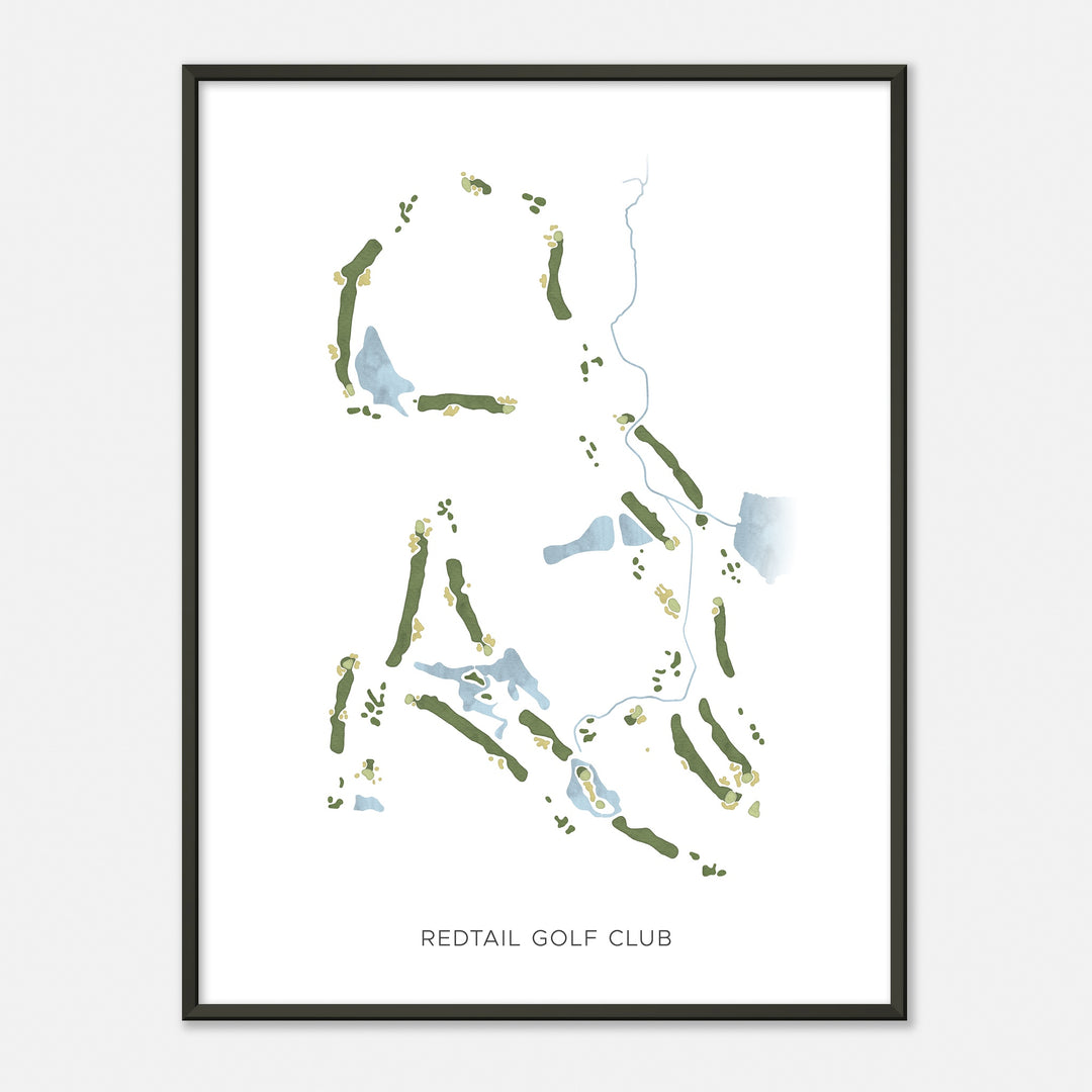 Print of Redtail Golf Club Modern Map