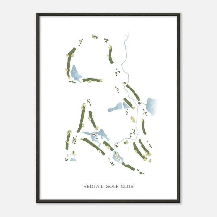 Print of Redtail Golf Club Modern Map