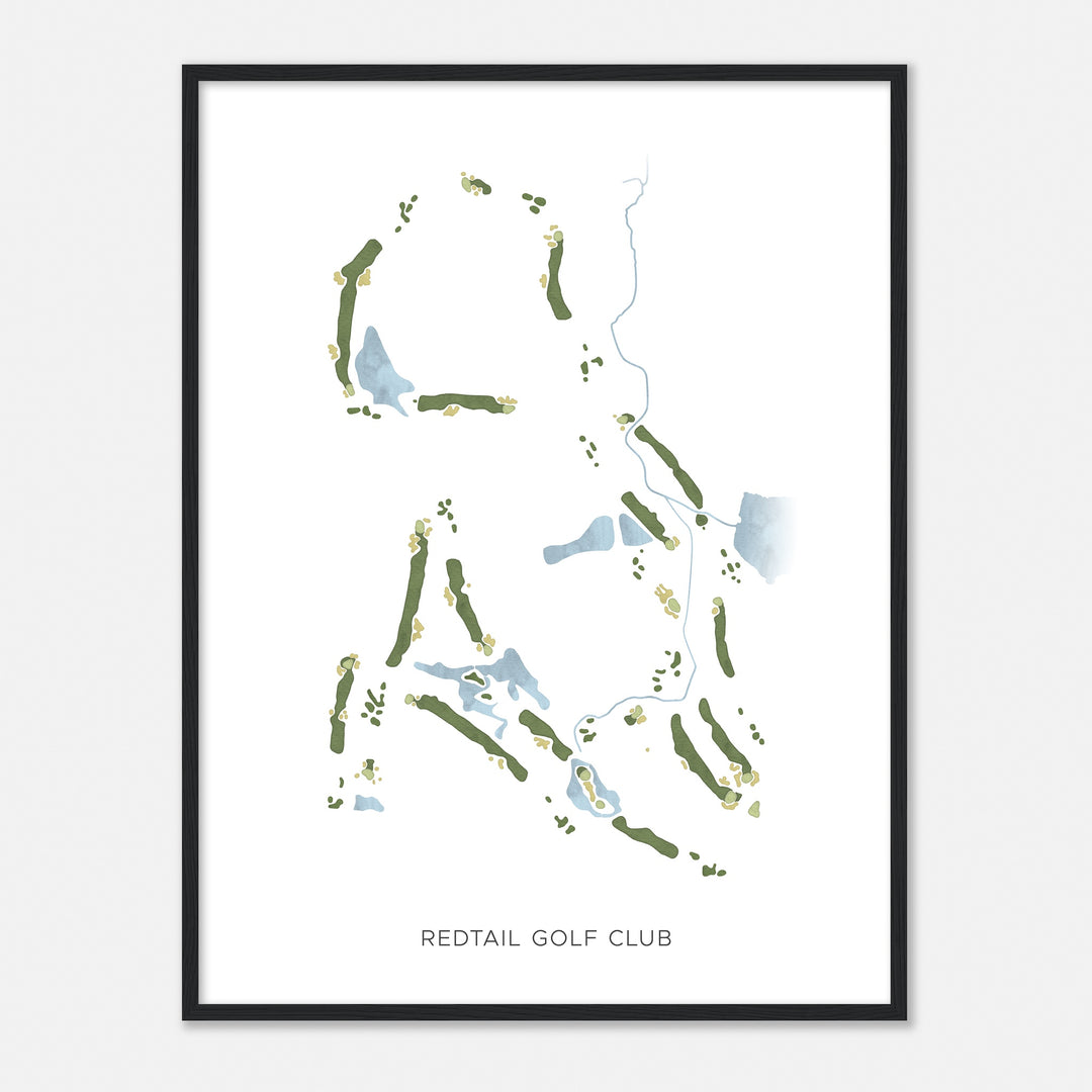 Print of Redtail Golf Club Modern Map