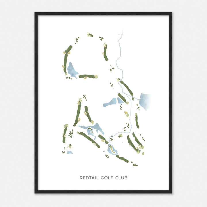 Print of Redtail Golf Club Modern Map