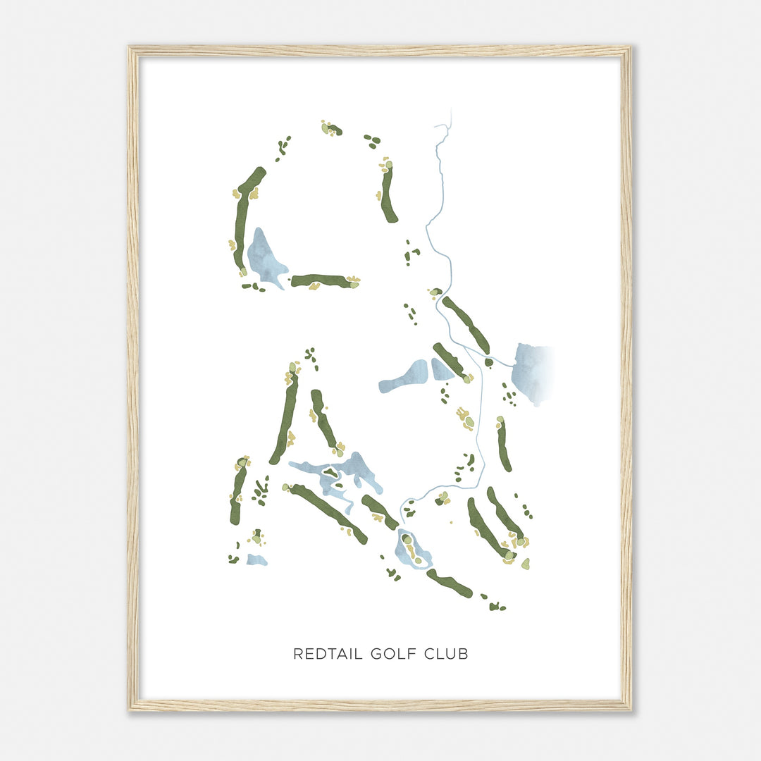 Print of Redtail Golf Club Modern Map